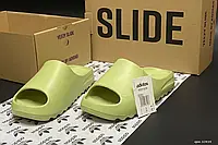 Женские шлепанцы Adidas адидас Yeezy Slide, салатовые 36