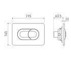 Кнопка зливу для інсталяції VOLLE подвійна чорна 115449 221133, фото 2