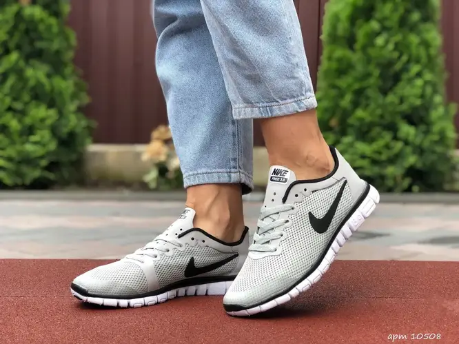 Купить Женские кроссовки Nike Найк Free Run 3.0, серые 36 (22,7 см ...
