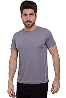 Спортивная футболка мужская серая LIDONG M-3XL / Мужская футболка для занятий спортом