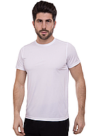 Спортивная футболка мужская белая LIDONG M-3XL / Мужская футболка для занятий спортом