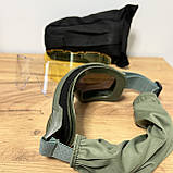 Тактичні окуляри на шолом зі змінними лінзами, не пітніють маска-окуляри військовим, окуляри для стрільби, фото 9