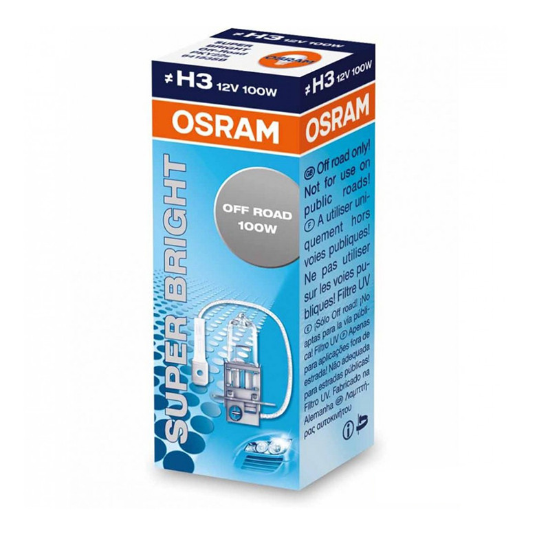 Лампа кварцова галогенна автомобільна АКГ H3 12-100 OSRAM 64153 PKY22s