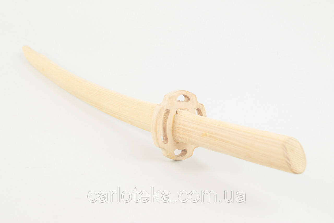 Короткий японский меч самурая деревянный "Вакидзаси" 60 см - фото 10 - id-p738463601