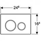 Кнопка зливу для інсталяції GEBERIT подвійна біла 94804 115.884.SI.1, фото 2