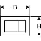 Кнопка зливу для інсталяції GEBERIT подвійна матована біла 96734 115.883.01.1, фото 2