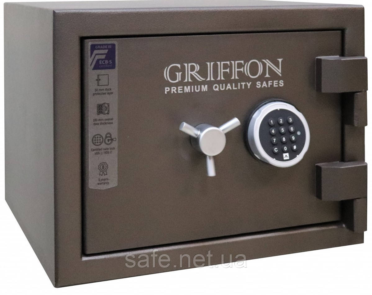 Сейф огневзломостойкий Griffon CLE III.37.E (ВхШхГ:370x480x450), 3 клас + LFS 30P, сейф від злому і вогню