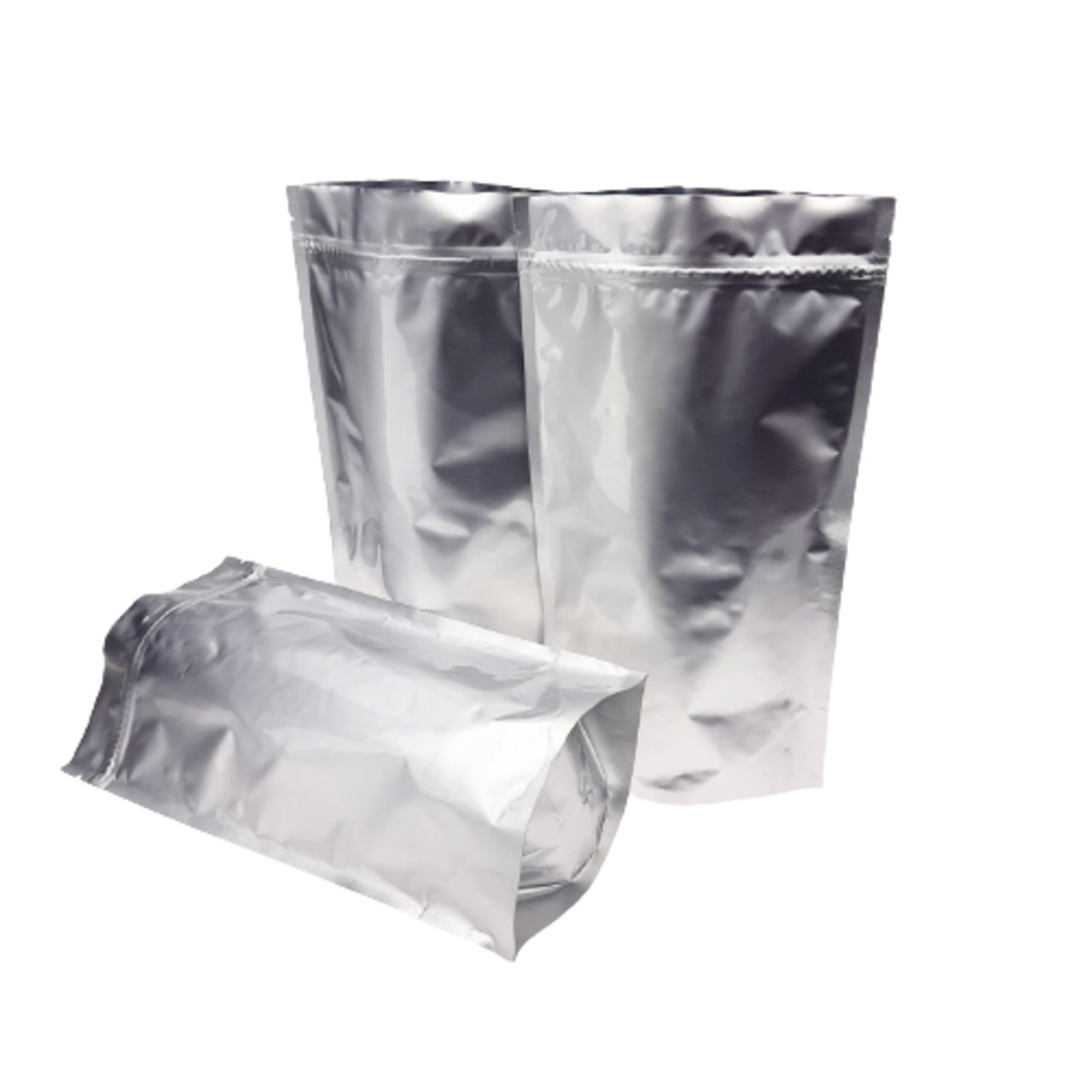 Дой-пак 180x280 x45 СРІБЛО (500г) + zip- замок