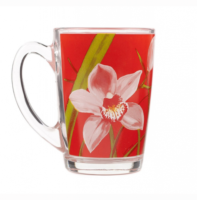 Кухоль скляний 320 мл New morning Red orhis (Luminarc ), фото 1