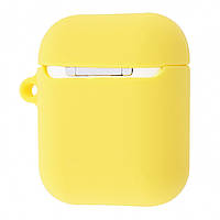 Чохол для AirPods силіконовий з метеликом жовтий TL-72