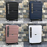 Дорожня сумка на 4х2 колесах Wings PP05 Чемодан з поліпропілену Валіза середня чемодан дорожный средний, фото 4