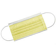 Маски медичні з мельблауном, захисні маски, жовті, паяні. Вироблені на заводі. Чи не шиті. 100 шт/упаковка. ZS-995 Колір: жовтий