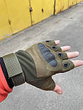 Тактичні рукавиці без пальців, фото 5