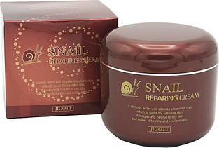 JIGOTT Крем, що відновлює, з муцином равлики Snail Reparing Cream, 100 мл