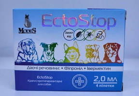 EctoStop протипаразитарні краплі для собак от 10-30 кг – 1 уп (4 шт)