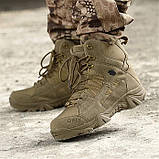 Тактичні берці Lyoridra, армійські трекінгові черевики койот для військових, фото 4