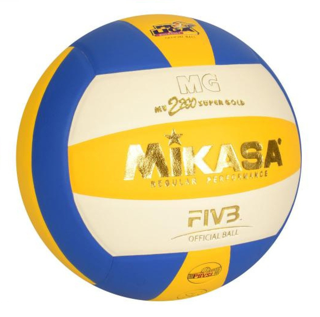 М'яч волейболий Mikasa 2200, Super Gold, склеєний, PU