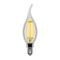 Ретро LED лампа 4W свеча на ветру VELMAX V-Filament-C37t E14 4100K 400Lm