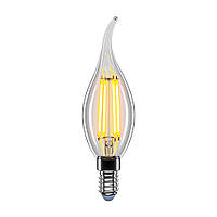 Ретро LED лампа 4W свічка на вітрі VELMAX V-Filament-C37t E14 4100K 400Lm