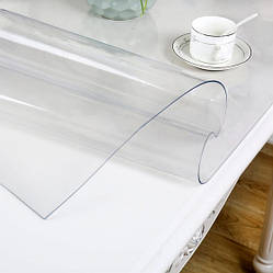 М'яке скло Силіконова скатертина на стіл Soft Glass Захист для меблів 1.5х1.0 м (Найвища якість)