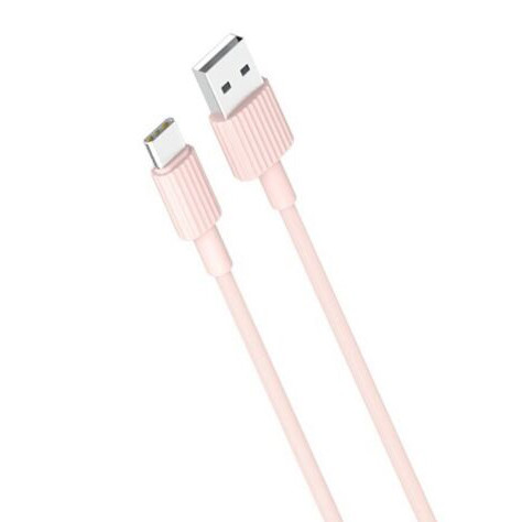 Кабель XO NB156 USB - Type-C 2.4A/1m (Рожевий)