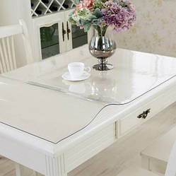 М'яке скло Прозора силіконова скатертина на стіл Soft Glass Захист для меблів 3.1х1.0 м (Товщина 2мм)