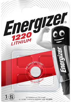 Батареї літієві CR1220 Lithium Energizer