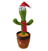 Танцующий говорящий кактус в одежде Dancing Cactus повторяет слова USB (Новогодний)