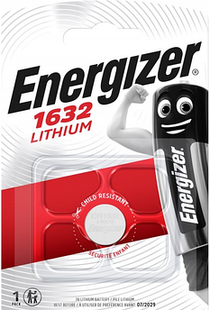 Батареї літієві CR1632 Lithium Energizer