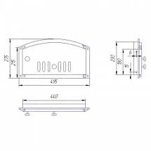Дверцята для хлібної печі 425 SVT чавунне лиття (495x275), фото 2