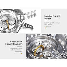 BULin BL100 — B17 Складана піч Портативне обладнання для пікніка 6800 Вт Вітрозахисний. BF, фото 3