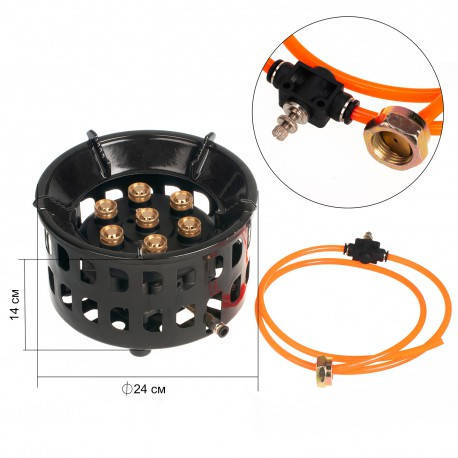 Газовий пальник чавунний настільний 23х14 см BF, фото 2