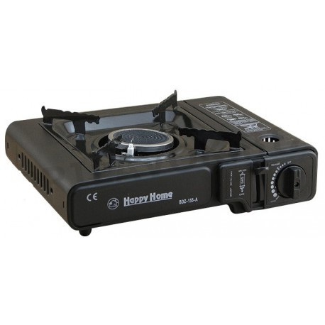 Портативна газова плита Happy Home-BDZ-155-A з керамічним пальником і з перехідником BF
