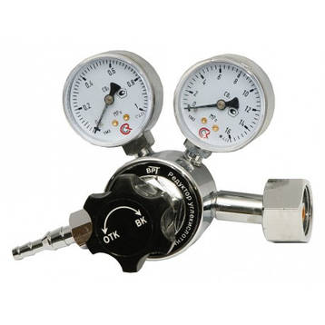 Редуктор з манометром вуглекислотний УР-6 (16 МПа) Точ. Прилад ( хром) BF, фото 2