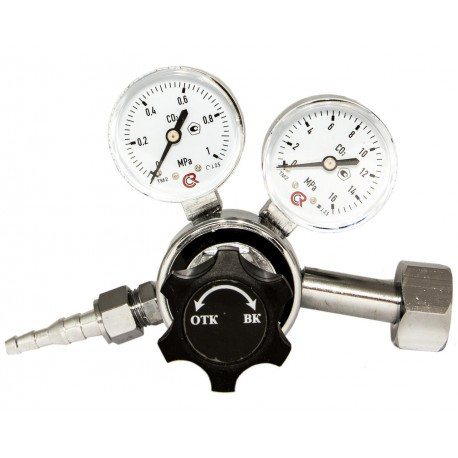 Редуктор з манометром вуглекислотний УР-6 (16 МПа) Точ. Прилад ( хром) BF