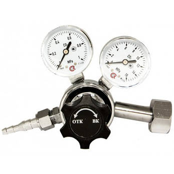 Редуктор з манометром вуглекислотний УР-6 (16 МПа) Точ. Прилад ( хром) BF, фото 1