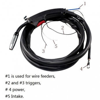 Рукав із клапаном газу Китай 3 м під дріт 0,6-1,0 мм BF, фото 3