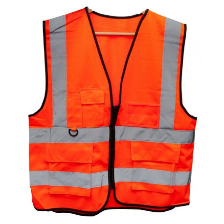 Жилет сигнальний світловідбивний із кишенями Жовтогарячий ( вага 160 грамів) BF