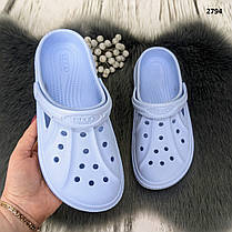 Сабо крокси жіночі світло-блакитні на балоні Даго Стиль 2794, фото 4