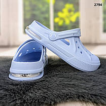 Сабо крокси жіночі світло-блакитні на балоні Даго Стиль 2794, фото 5