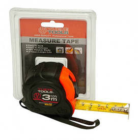 Рулетка YUETE TOOLS завдовжки 3 метри, ширина 25 мм.