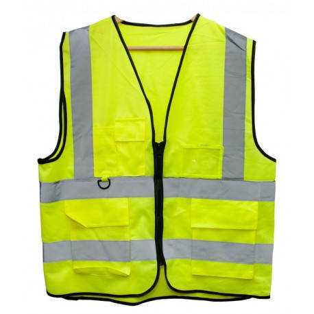 Жилет сигнальний світловідбивний із кишенями лимон ( вага 160 грамів) BF, фото 1