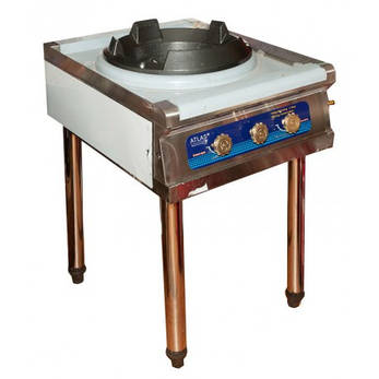 Газова плита з чавунним таганком ATLAS 35 кВт ( З П'ЄЗОРОЗІГОМ) BF, фото 2