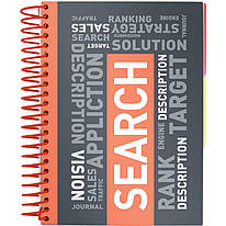 Блокнот А5 з розділювачами 120 аркушів клітинка червоний Axent 8405-08-А, 60245