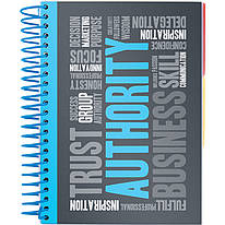 Блокнот А5 з розділювачами 120 аркушів клітинка блакитний Axent 8405-05-А, 60239