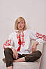 Жіноча блуза MEREZHKA  "Орнамент" червона вишивка, фото 2