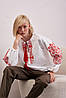 Жіноча блуза MEREZHKA  "Орнамент" червона вишивка, фото 6