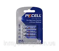 Батарейка литиевая PKCELL LiFe 1.5V AAA/FR03, 4 шт в блистере