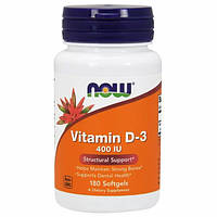 Vitamin D3 400 IU NOW (180 капсул)