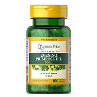 Масло вечірньої примули, Puritan's Pride Evening Primrose Oil 500 mg with GLA 100 рідких капсул